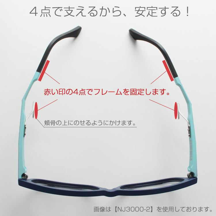 鼻パッドのないメガネ ネオジン おしゃれ NJ3101 NEOJIN 度付きレンズ