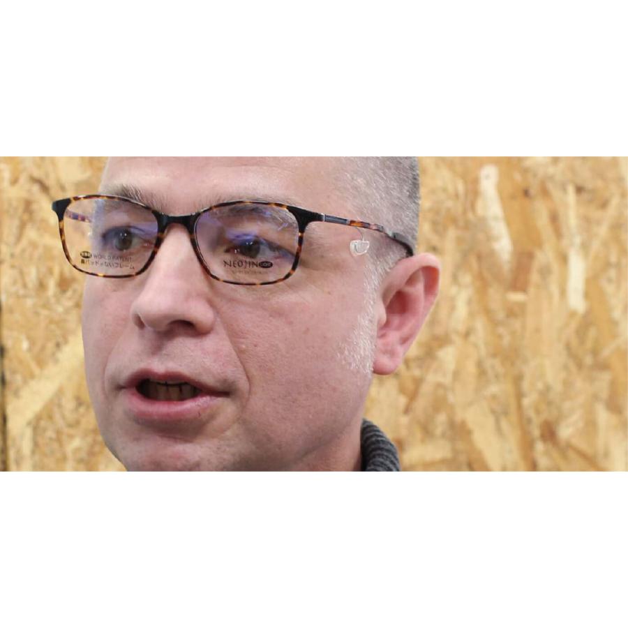 鼻パッドのないメガネ ネオジン おしゃれ NJ3101 NEOJIN 度付きレンズ