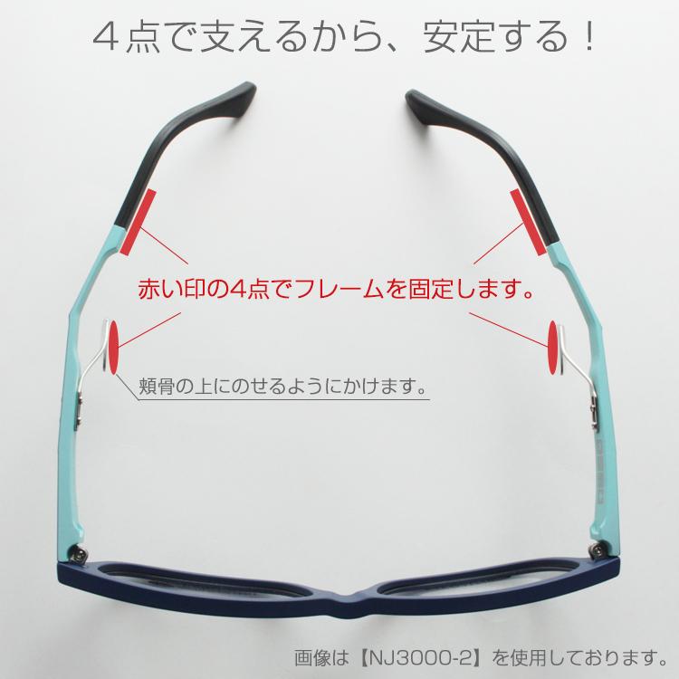 鼻パッドのないメガネ ネオジン おしゃれ NJ3103 NEOJIN 度付きレンズ