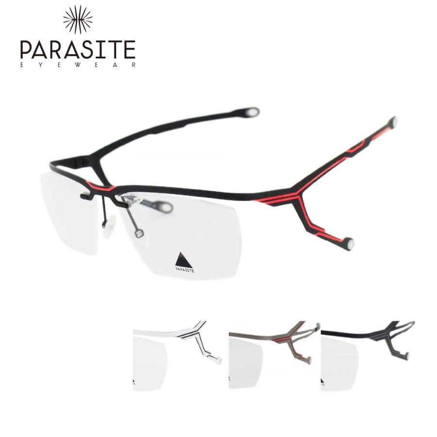 パラサイト PARASITE METROID 0 55サイズ メンズ 男性用 スクエアメガネ サイバー 送料無料 :par10-0012:アイ