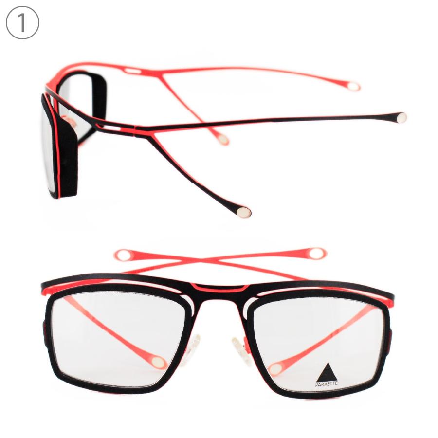 パラサイト PARASITE Gamma Y 53サイズ メンズ 男性用 スクエアメガネ