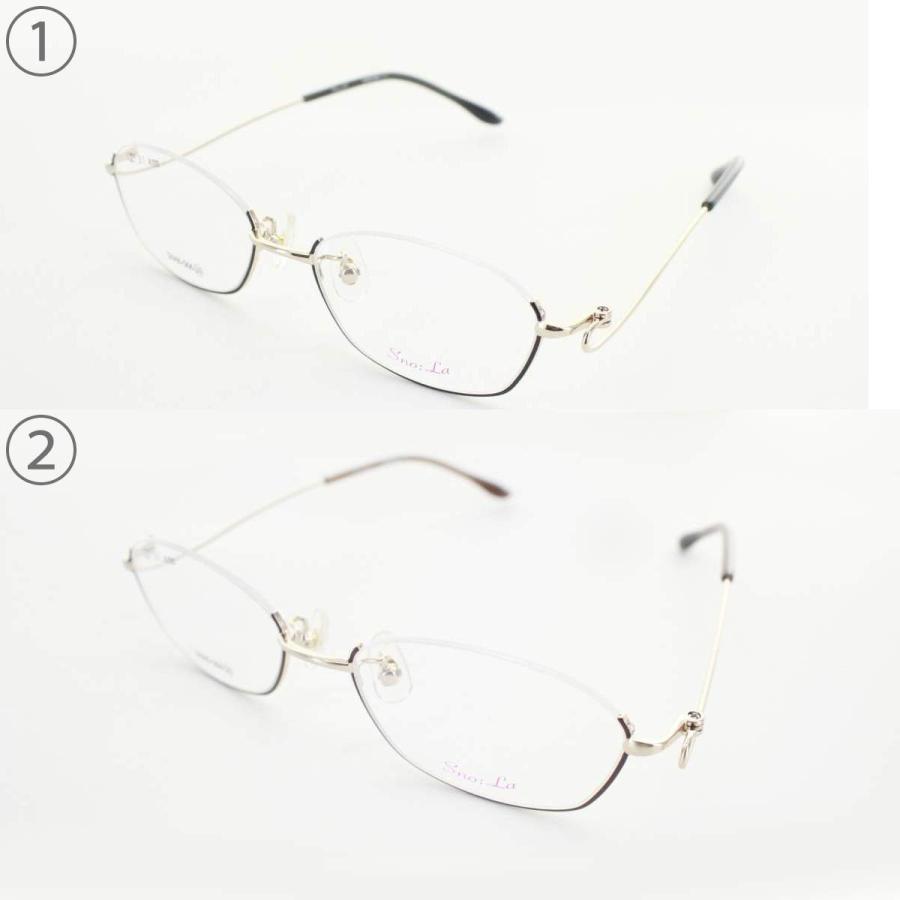 レンズセット] スノーラ snola メガネフレーム アンダーリム UV420