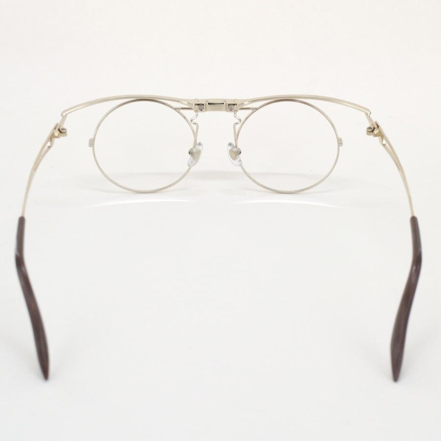 跳ね上げ式眼鏡 TG Craft ティージークラフト TG-1002-SP金メッキ 47