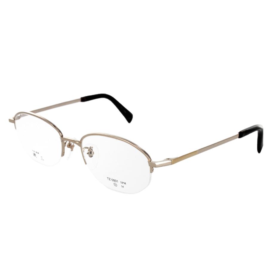 ［Clover 手造り眼鏡 鐡三］ メガネフレーム TZ5001-1-52 サイズ52 クロバー眼鏡 ヴィンテージ デッドストック メタルフレーム サンプラチナ アンティーク