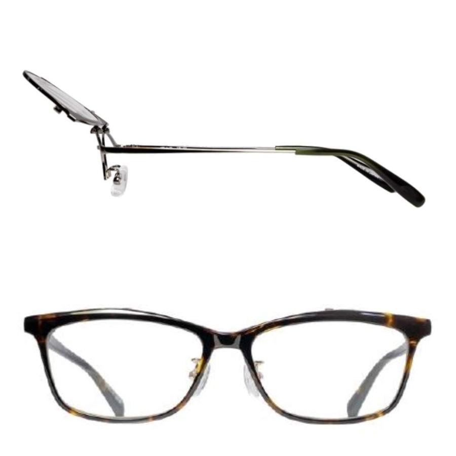 跳ね上げ式メガネ YBLabo23 ワイビーラボ YBL103 55サイズ スクエア型