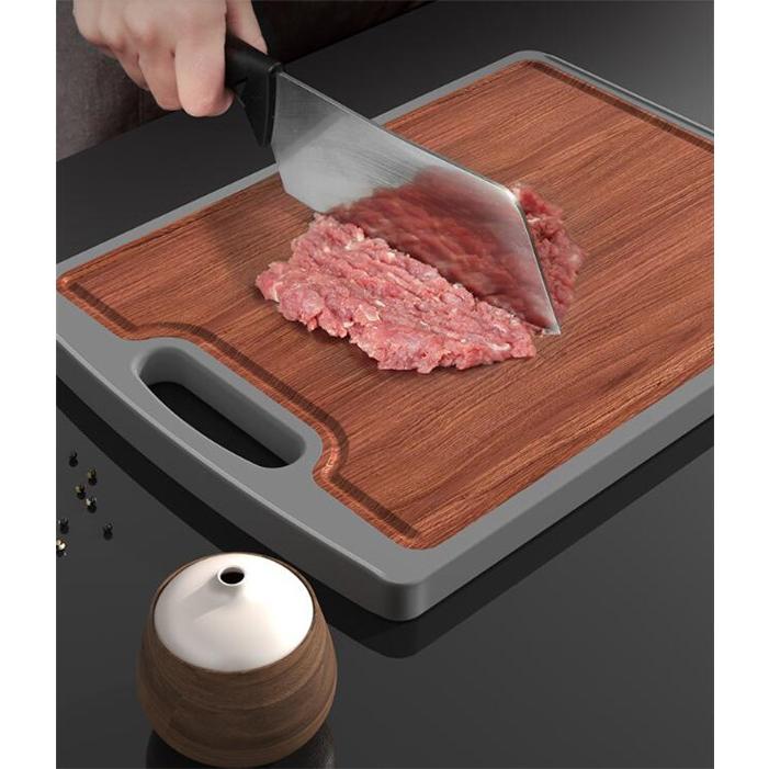 黒檀木 まな板 ドイツステンレス 輝い 抗菌 防カビ カッティングボード 食洗機 台所用品 両面用 生熟分け 健康生活必須品