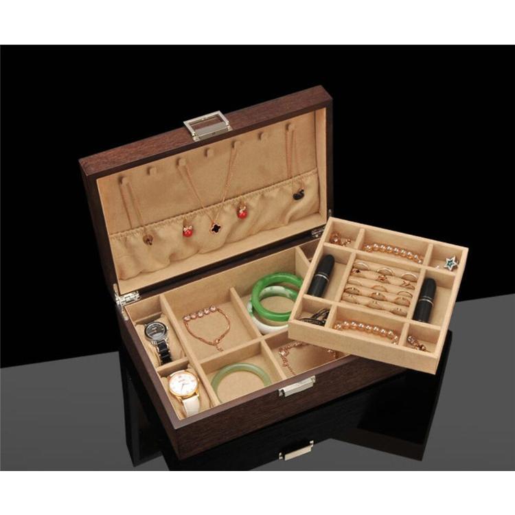 ジュエリーケース ジュエリーボックス アクセサリーケース 高級木製 大容量 宝石箱 鍵付き 二段 指輪 ピアス ネックレス 鍵付き 収納 おしゃれ ssh03 Ydyshop 通販 Yahoo ショッピング
