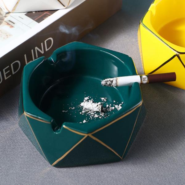 灰皿 車用 室内 客間 プレゼント 陶磁器 メンズ 屋外 ギフト デスクトップインテリア 3色 かわいい 溝の設計