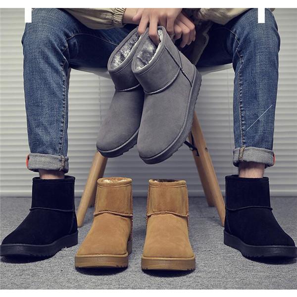 ムートンブーツ メンズ ショートブーツ シューズ スノーブーツ 保温 レビューを書けば送料当店負担 シンプル 防寒 短靴 裏ボア用