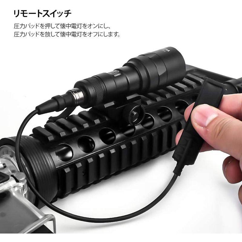 テレビで話題】Ricxuvst Surefire M300C フラッシュライト リモート レプリカ スカウトライト LED ミニ プッシュスイッチ付属 ライト、ランタン M300 デュアルスイッチ リモートスイッチ スカウトライト レプリカ