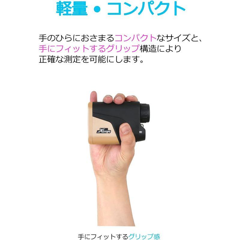 【新登場】 エクストレイ(Xtreye) RF600 BK/GD ゴルフレーザー距離計 高速計測 手ブレ補正 高低差測定機能 振動でお知らせ スキャンモ 【1950313250】(11909円)