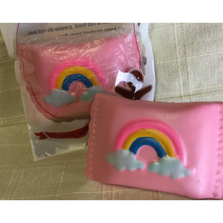 約１２センチ ピンク かわいい 虹 模様 枕 低反発 スクイーズ レインボー ピロー ふわふわ もちもち すべすべ スクイーズショップ ふわふわ堂 通販 Yahoo ショッピング