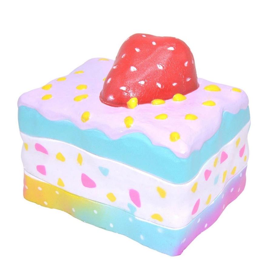 Kiibru かわいい Mousse Cake S四角い ケーキ いちご カラフル レインボー スクイーズ 低反発 スポンジ スクイーズショップふわふわ堂 通販 Yahoo ショッピング