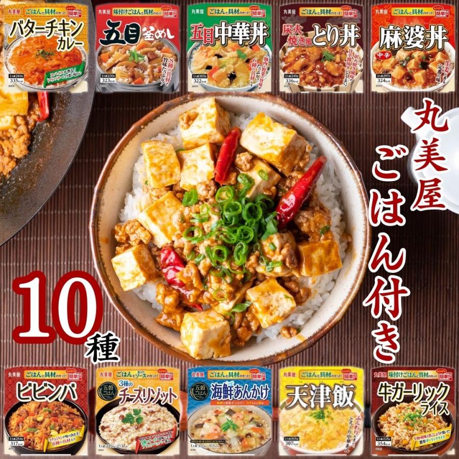 丸美屋 レトルト食品 常温保存 詰め合わせ ごはん付き 惣菜 レトルト