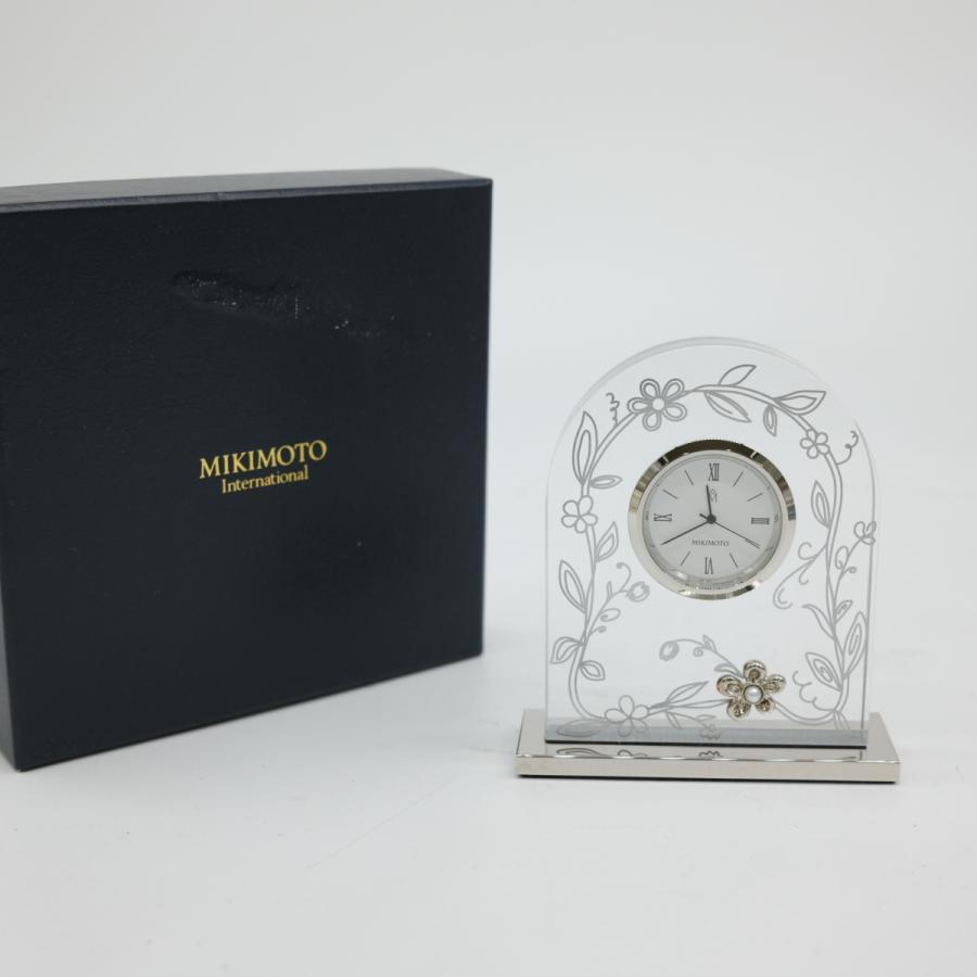 ミキモト MIKIMOTO 置時計 時計 ホワイト文字盤 パール ベビーパール｜src-gk