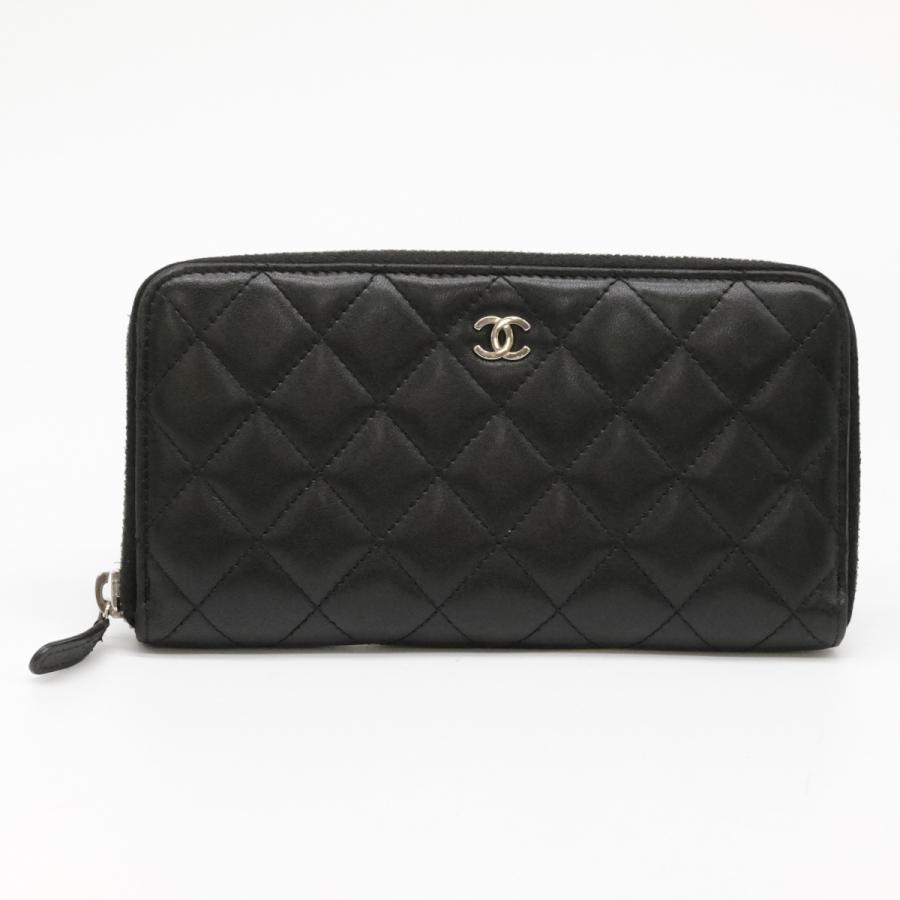 CHANEL　ココマーク マトラッセ フラップ 長財布 黒　ラムスキン CHANEL （新品・未使用品）シャネル ココスター マトラッセ