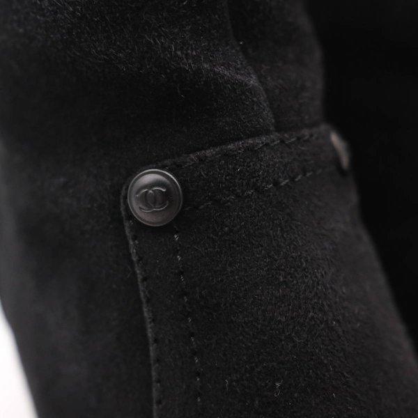 シャネル CHANEL ココマーク ココ ブーツ ショートブーツ スエード 黒 ヒール ブラック レディース #35 | CHANEL | 05