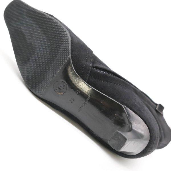 シャネル CHANEL ココマーク ココ ブーツ ショートブーツ スエード 黒 ヒール ブラック レディース #35 | CHANEL | 06