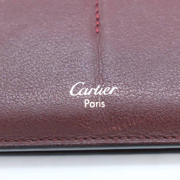 Cartier カルティエ カボション 財布 長財布 ウォレット ブラック 黒 ボルドー 紳士 メンズ｜src-gk｜07