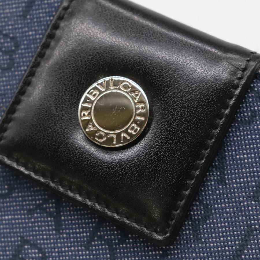 BVLGARI ブルガリ ロゴマニア 財布 二つ折り財布 デニム 青 ブルー