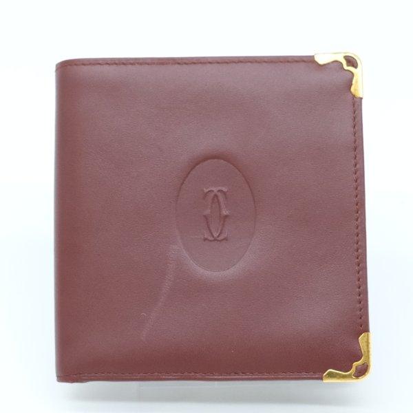 Cartier カルティエ マストライン 二つ折り財布 財布 ボルドー レッド 