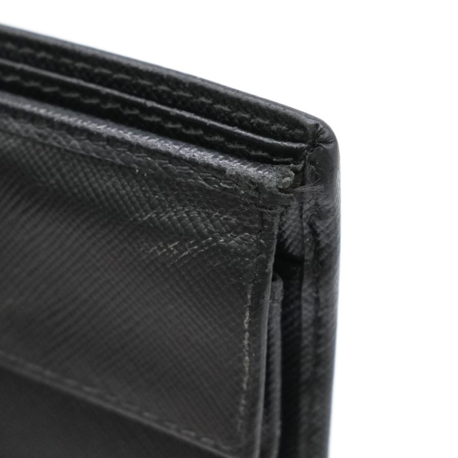 PRADA ブラック 二つ折り財布 オリジナルボックス付き PRADA（プラダ） 【2%OFFクーポン】プラダ PRADA 2つ折り財布(小銭入れ