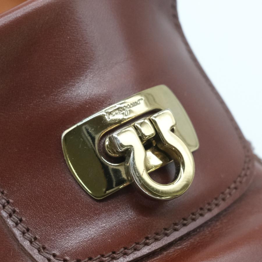 Salvatore Ferragamo サルヴァトーレ フェラガモ ガンチーニ ローファー シューズ 靴 ローヒール ブラウン レディース #6 | GANCINI | 05