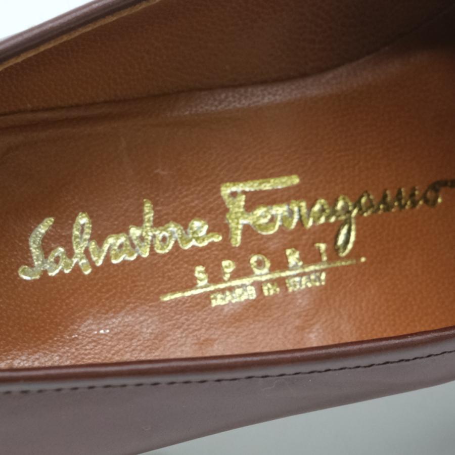 Salvatore Ferragamo サルヴァトーレ フェラガモ ガンチーニ ローファー シューズ 靴 ローヒール ブラウン レディース #6 | GANCINI | 06