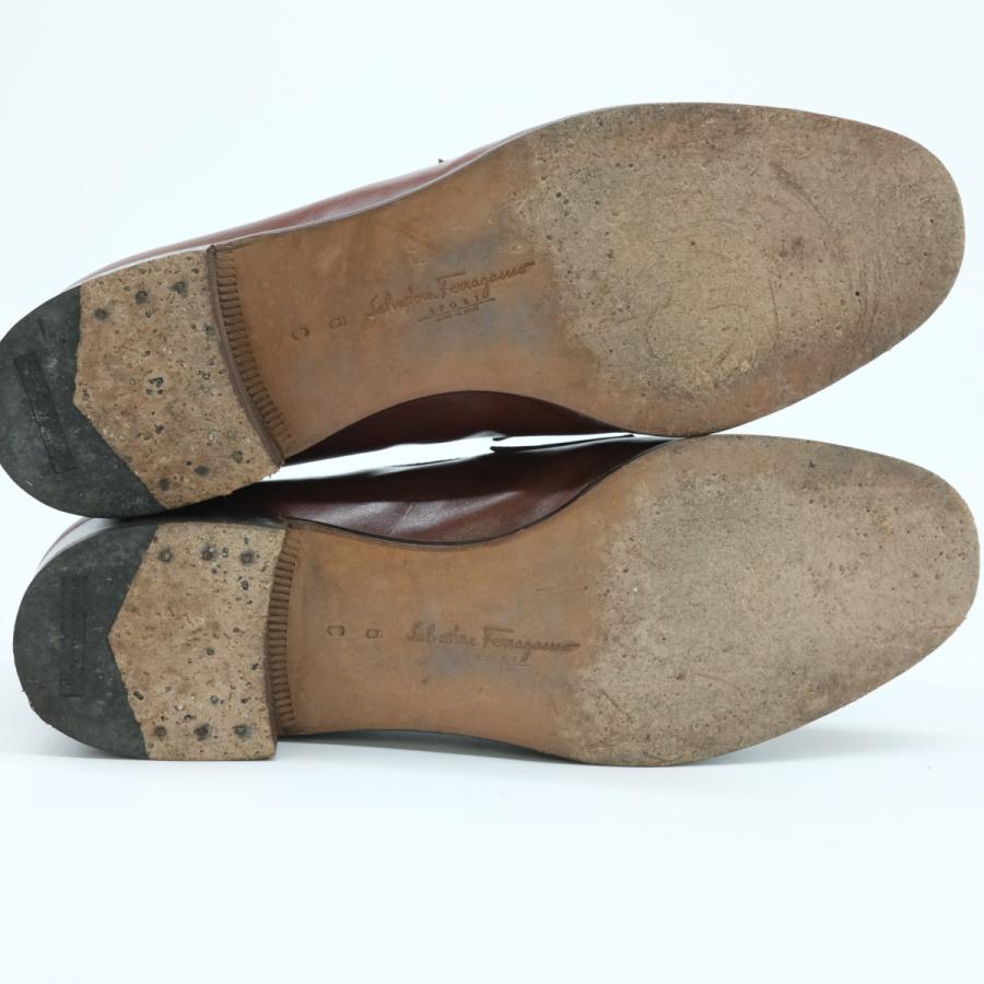 Salvatore Ferragamo サルヴァトーレ フェラガモ ガンチーニ ローファー シューズ 靴 ローヒール ブラウン レディース #6 | GANCINI | 08