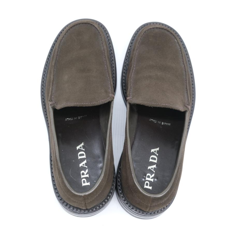 PRADA プラダ ビジネスシューズ モカシン ローファー スリッポン スエード 深緑 ダークグリーン カーキ #6 | PRADA | 03