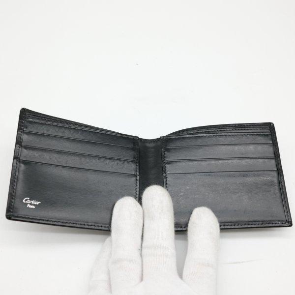 Cartier（カルティエ） パシャ 二つ折り 財布 札入れ 黒 ブラック