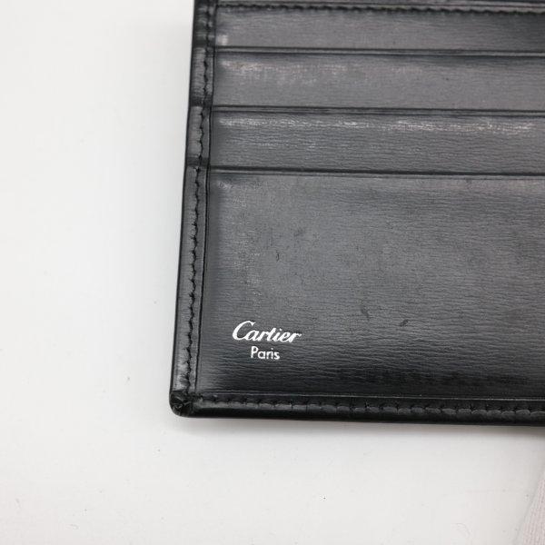 Cartier（カルティエ） パシャ 二つ折り 財布 札入れ 黒 ブラック