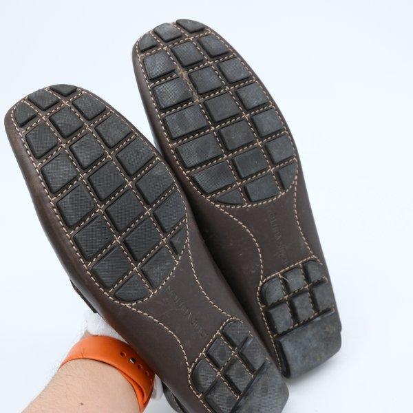 LOUIS VUITTON ヴィトン ユタ LV ドライビングシューズ ローファー モカシン 靴 茶 ダークブラウン ゴールド金具 ＃6 | LOUIS VUITTON | 08