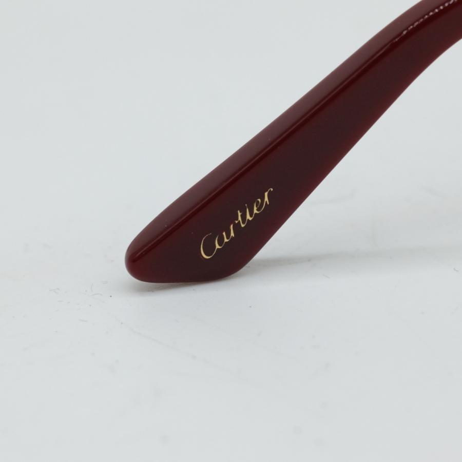 未使用品】Cartier カルティエ メガネ 眼鏡 ゴールドフレーム 52