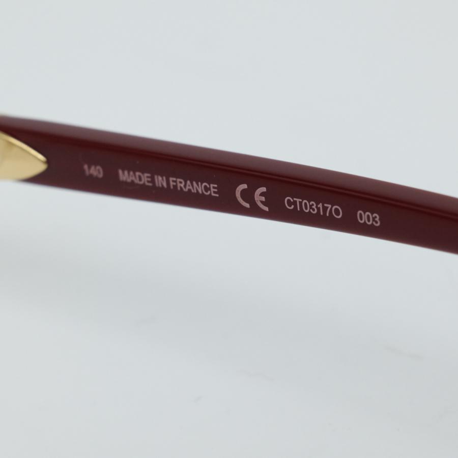 未使用品】Cartier カルティエ メガネ 眼鏡 ゴールドフレーム 52□18