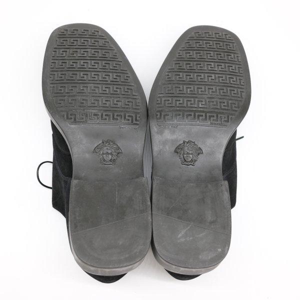 GIANNI VERSACE ジャンニ ヴェルサーチ ドレスシューズ 靴 スエード メデューサ 黒 ブラック 41 | GIANNI VERSACE | 12