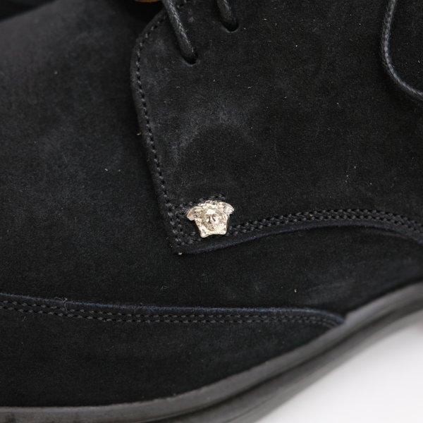 GIANNI VERSACE ジャンニ ヴェルサーチ ドレスシューズ 靴 スエード メデューサ 黒 ブラック 41 | GIANNI VERSACE | 02