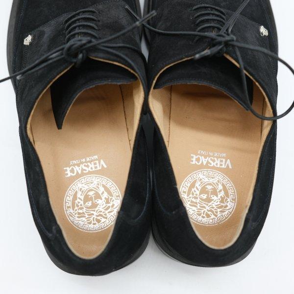 GIANNI VERSACE ジャンニ ヴェルサーチ ドレスシューズ 靴 スエード メデューサ 黒 ブラック 41 | GIANNI VERSACE | 09