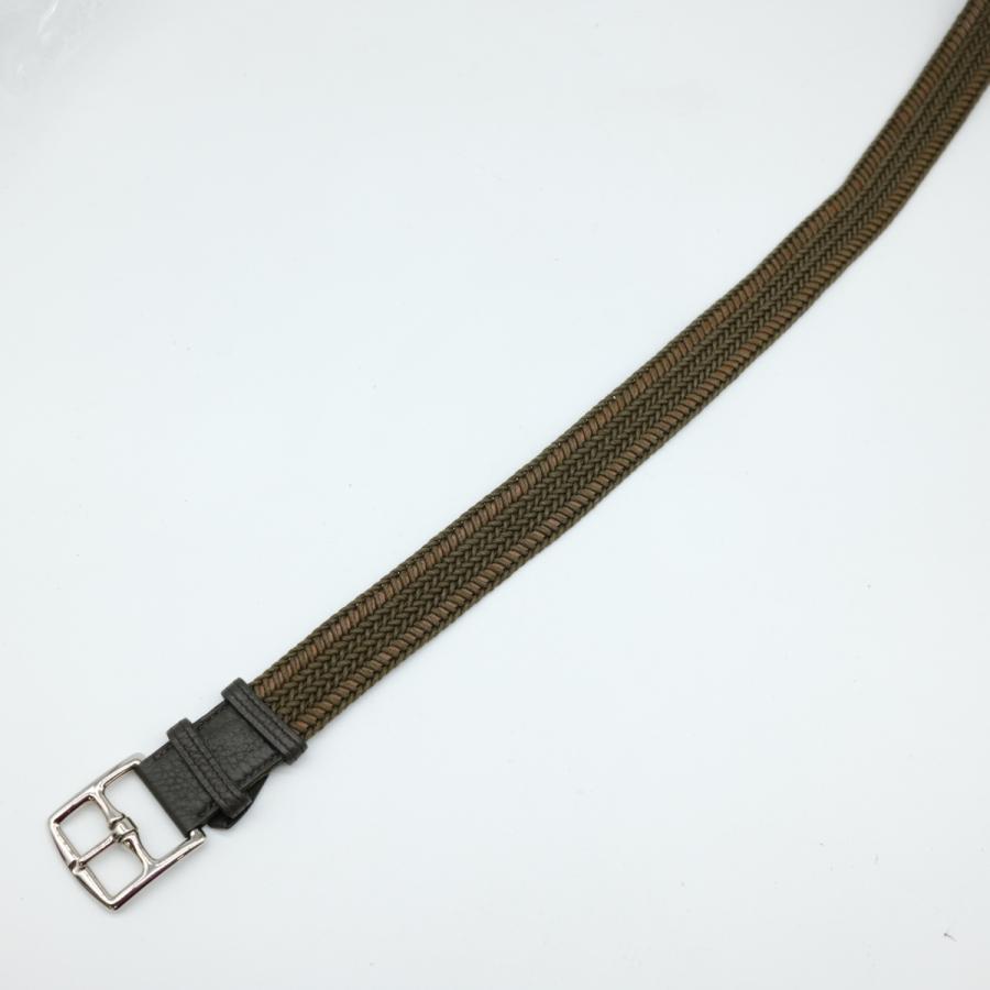 HERMES エルメス ベルト エトリヴィエール カーキ ブラウン シルバー 