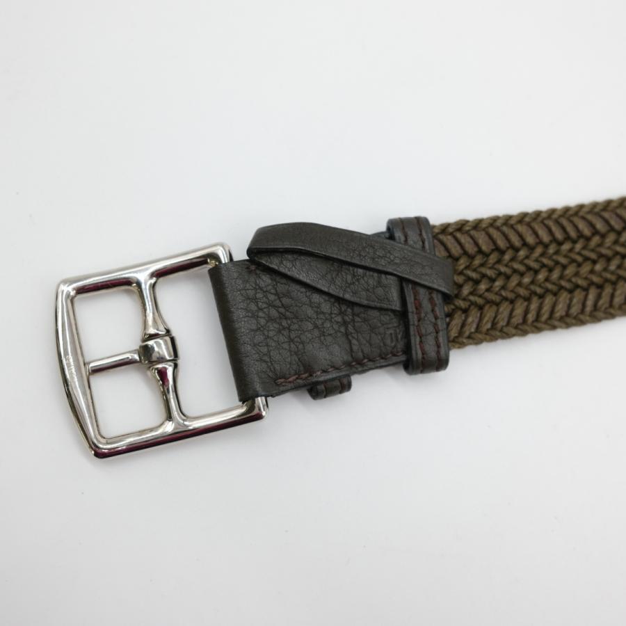 HERMES エルメス ベルト エトリヴィエール カーキ ブラウン シルバー 