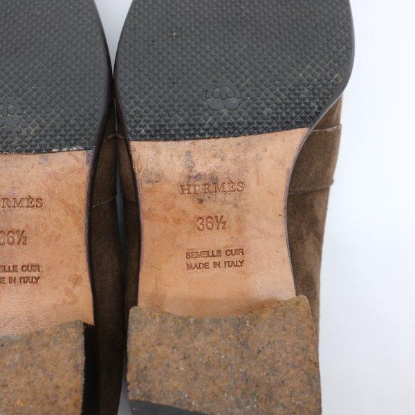 HERMES エルメス コンスタンス スエード モカシン ローファー シューズ 靴 スリッポン 361/2 約23.5cm | HERMES | 08