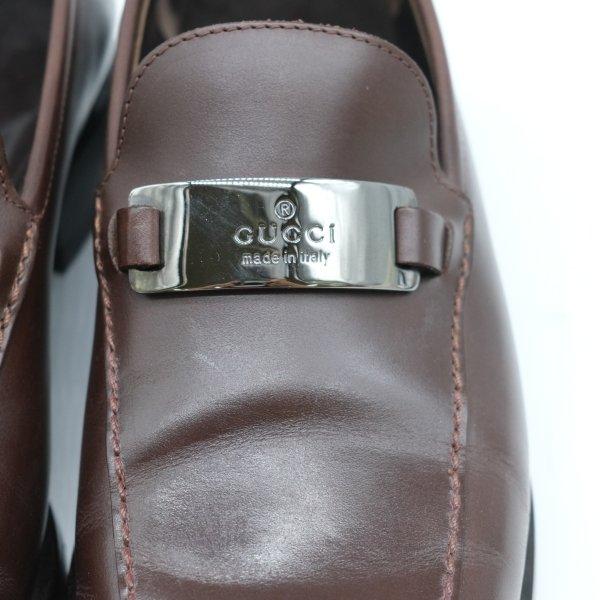 GUCCI グッチ ローファー 革靴 シューズ レザー ブラウン 茶 レディース #371/2 約24.5cm 1000491 | GUCCI | 02