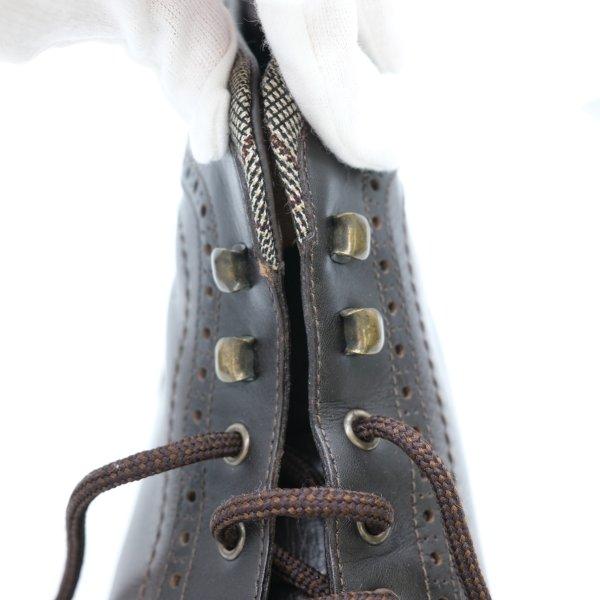 LOUIS VUITTON ヴィトン 靴 ブーツ ショートブーツ メダリオン ウイングチップ レザー ブラウン 茶 FD0057 6 1/2 |  | 15