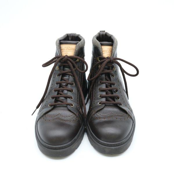 LOUIS VUITTON ヴィトン 靴 ブーツ ショートブーツ メダリオン ウイングチップ レザー ブラウン 茶 FD0057 6 1/2 |  | 01