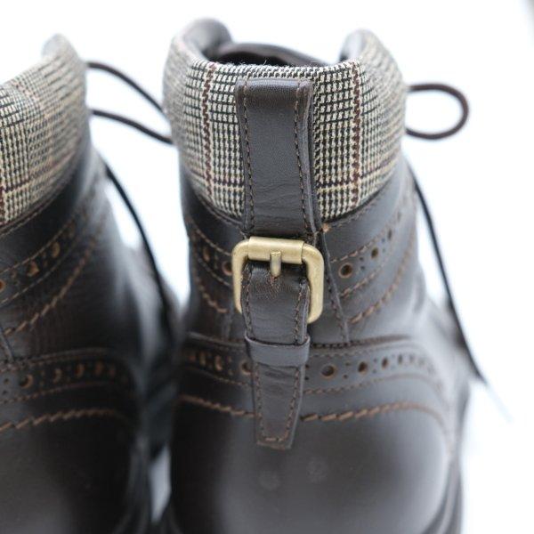 LOUIS VUITTON ヴィトン 靴 ブーツ ショートブーツ メダリオン ウイングチップ レザー ブラウン 茶 FD0057 6 1/2 |  | 05