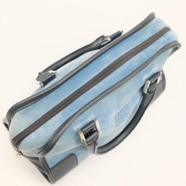 LOEWE ロエベ アマソナ ハンドバッグ トート スエード ブルー 青