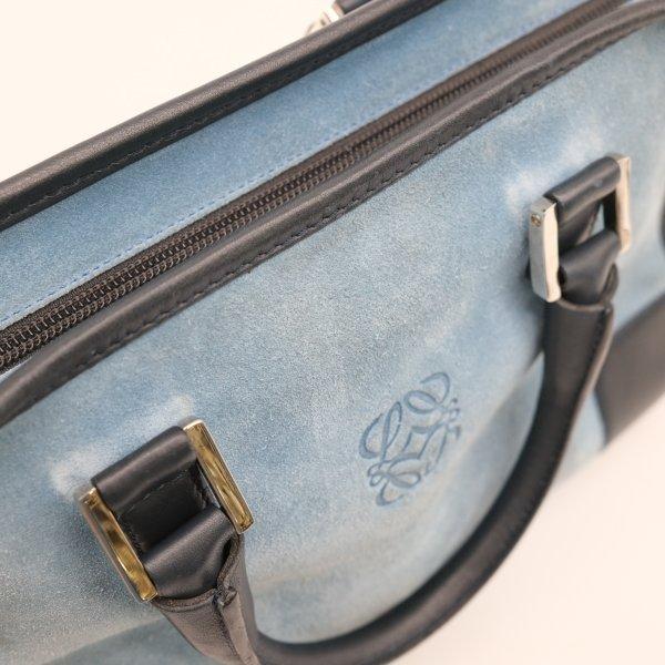LOEWE ロエベ　アマソナ　スエード ハンドバッグ LOEWE ロエベ ハンドバッグ アマソナ スエード レザー グレー系