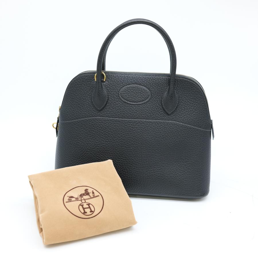 HERMES エルメス ボリード 31 ハンドバッグ フィヨルド ブラック 黒