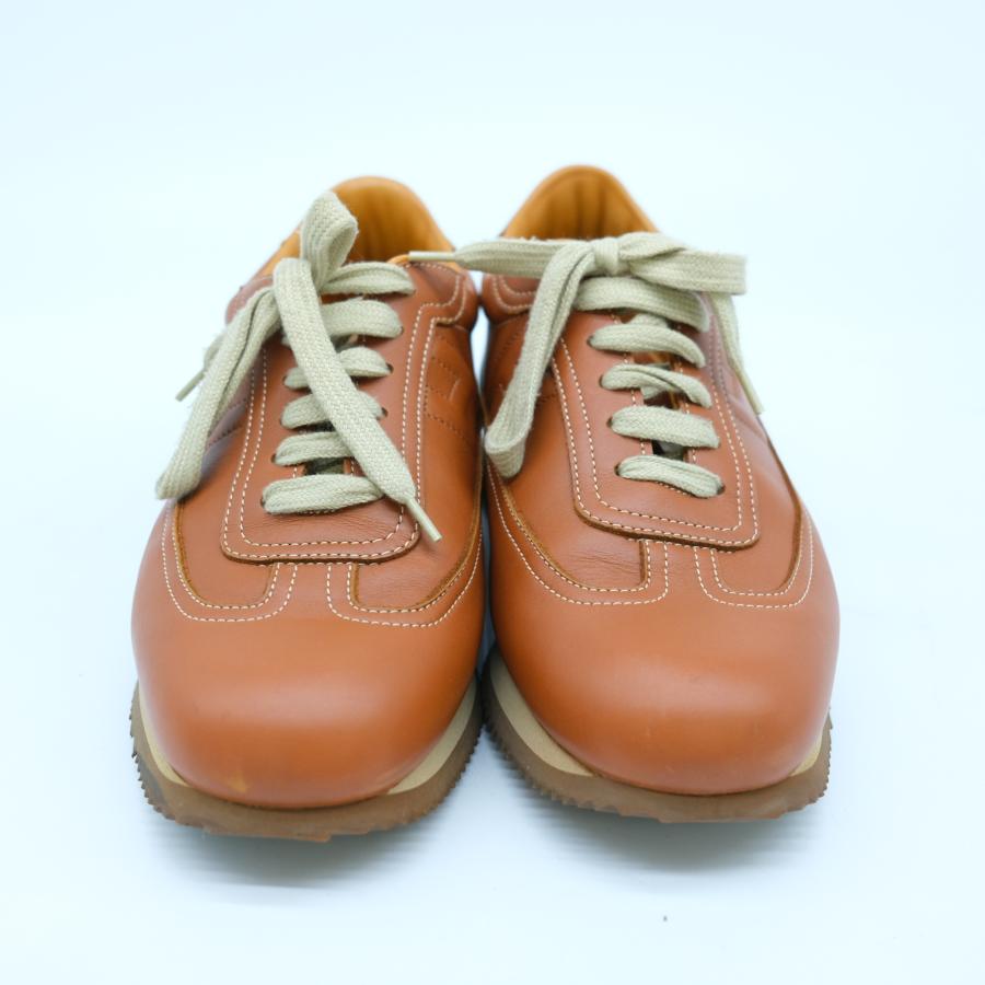【お値引き】HERMES エルメス シューズ 靴 スニーカー レザー ブラウン  #40 1/2 約25.5cm |  | 01