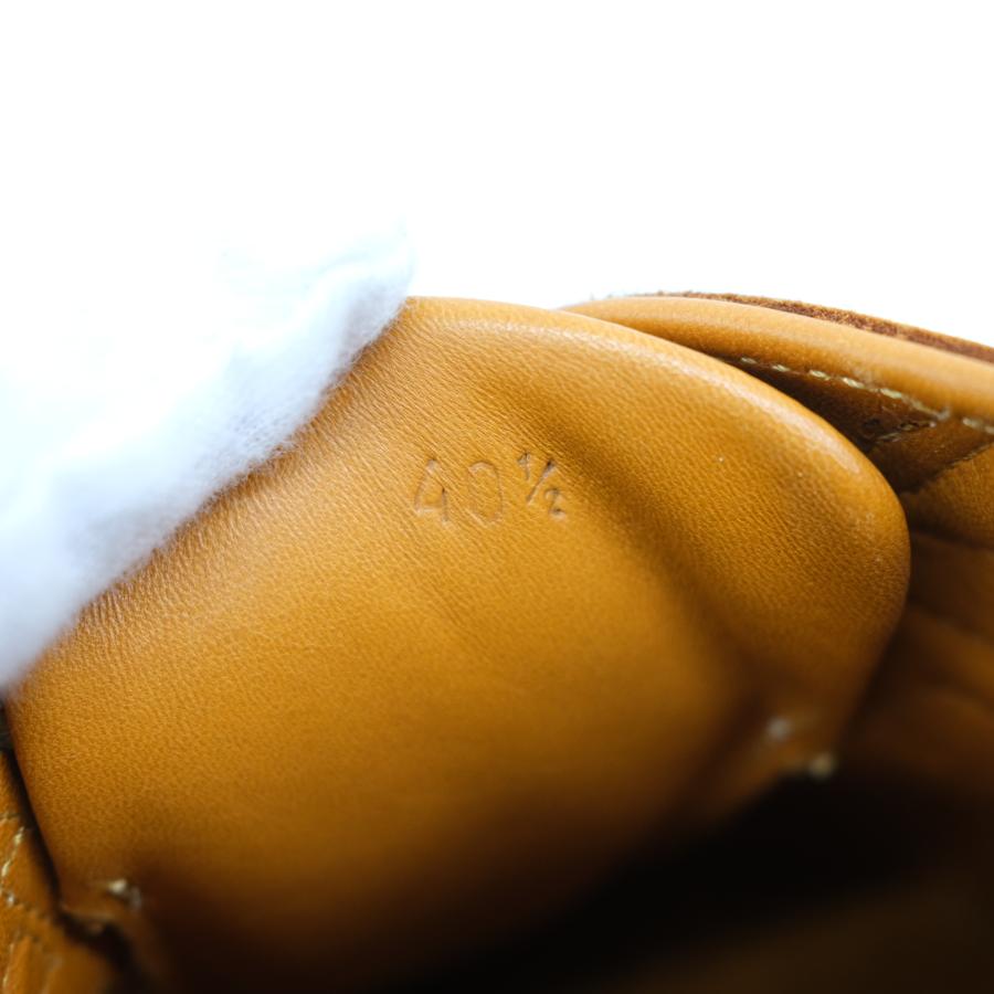 【お値引き】HERMES エルメス シューズ 靴 スニーカー レザー ブラウン  #40 1/2 約25.5cm |  | 09